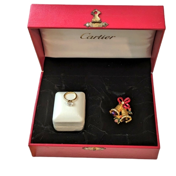 Large rare Vintage Cartier velvet lined Jewelry box - Picture 6 of 16